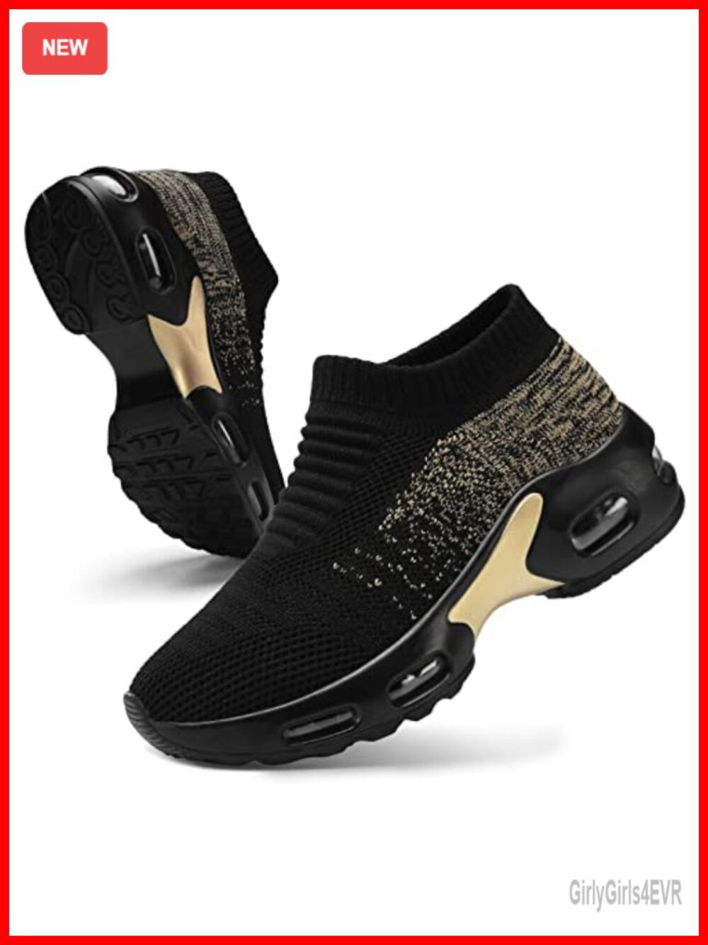 Women's Slip On Sock Sneakers Mesh Air Cushion Walking Shoes